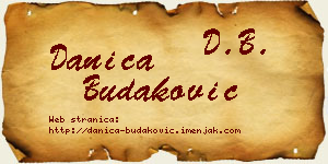 Danica Budaković vizit kartica